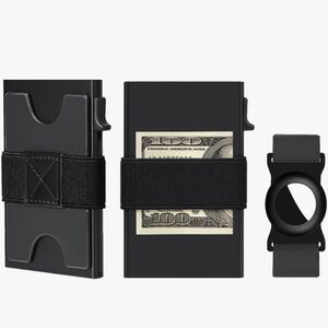 Sleek UpLook RFID Blocking Black Wallet and Band Set NEW